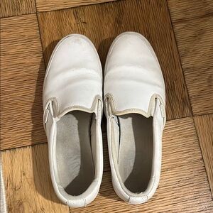 Women’s white slip on vans